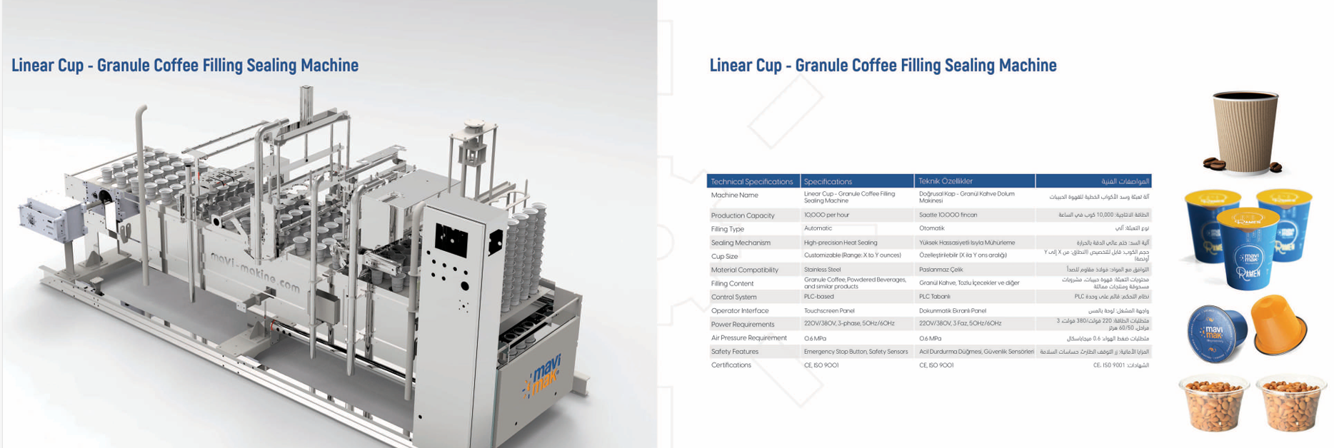 Linear Cup – Granule Coffee Filling & Sealing Machine