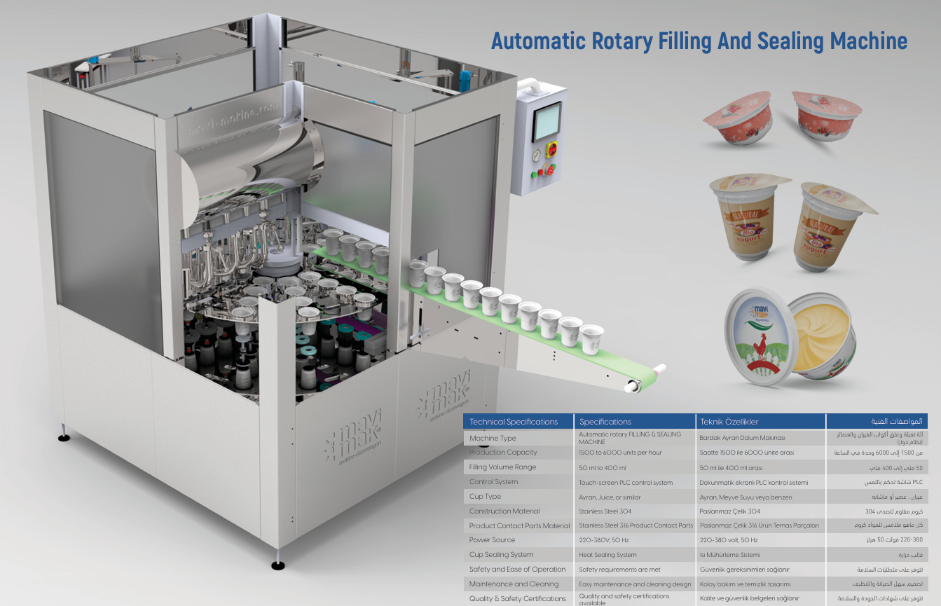 Automatic Rotary Filling & Sealing Machine