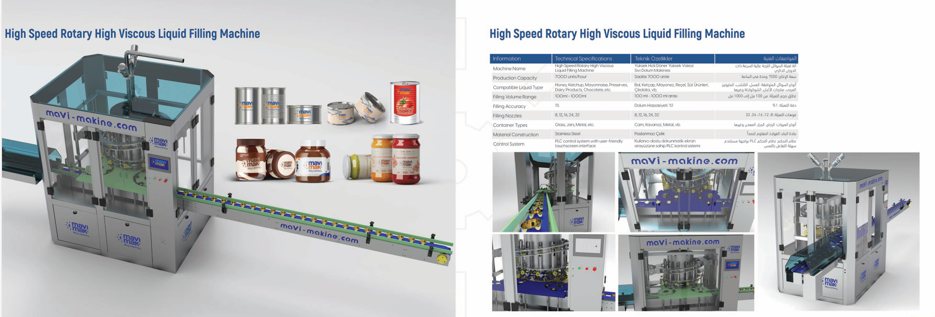 High Speed Rotary High Viscous Liquid Filling Machine