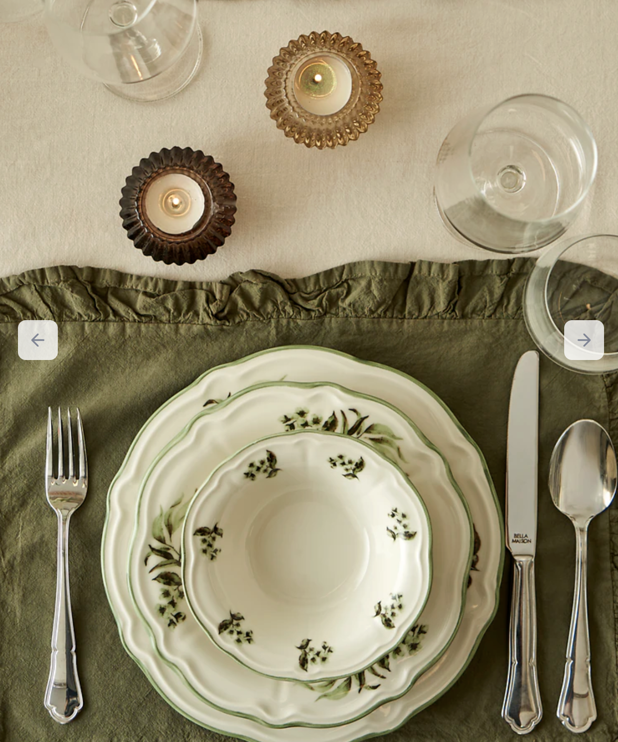 Julia Stoneware 50-Piece Dinnerware Set Green