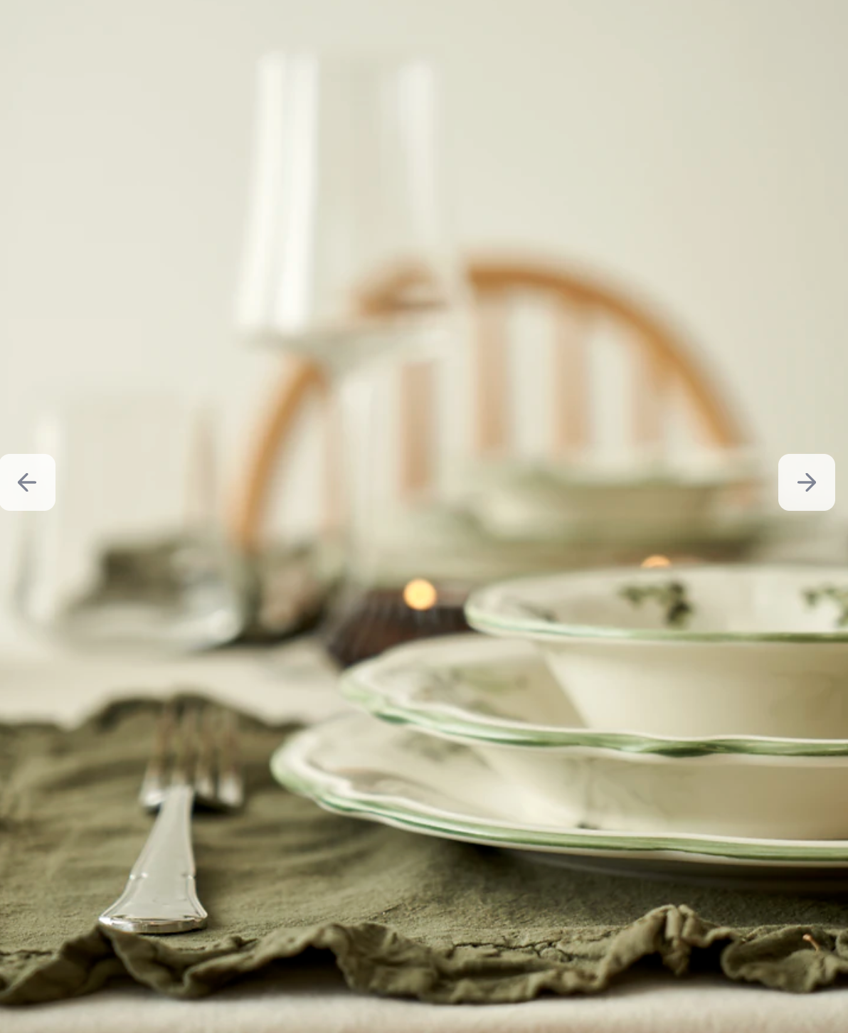 Julia Stoneware 50-Piece Dinnerware Set Green