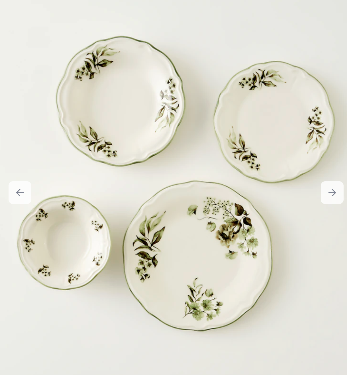 Julia Stoneware 50-Piece Dinnerware Set Green