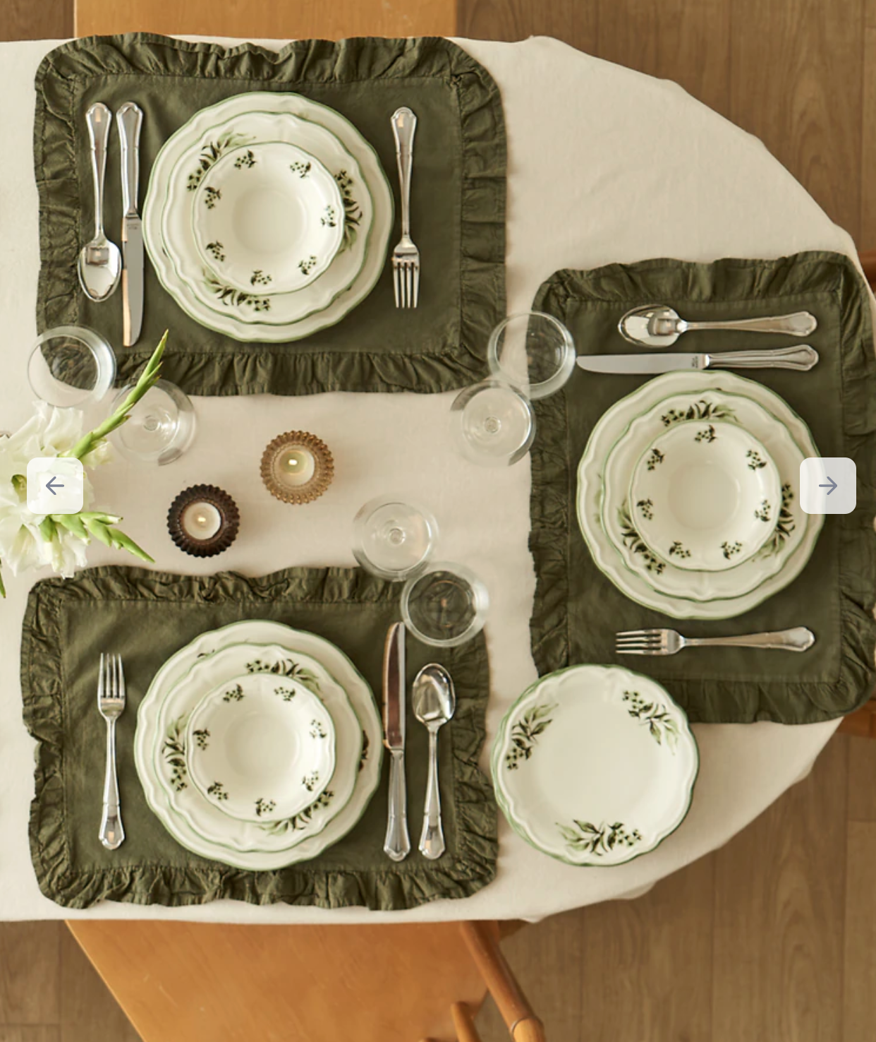 Julia Stoneware 50-Piece Dinnerware Set Green